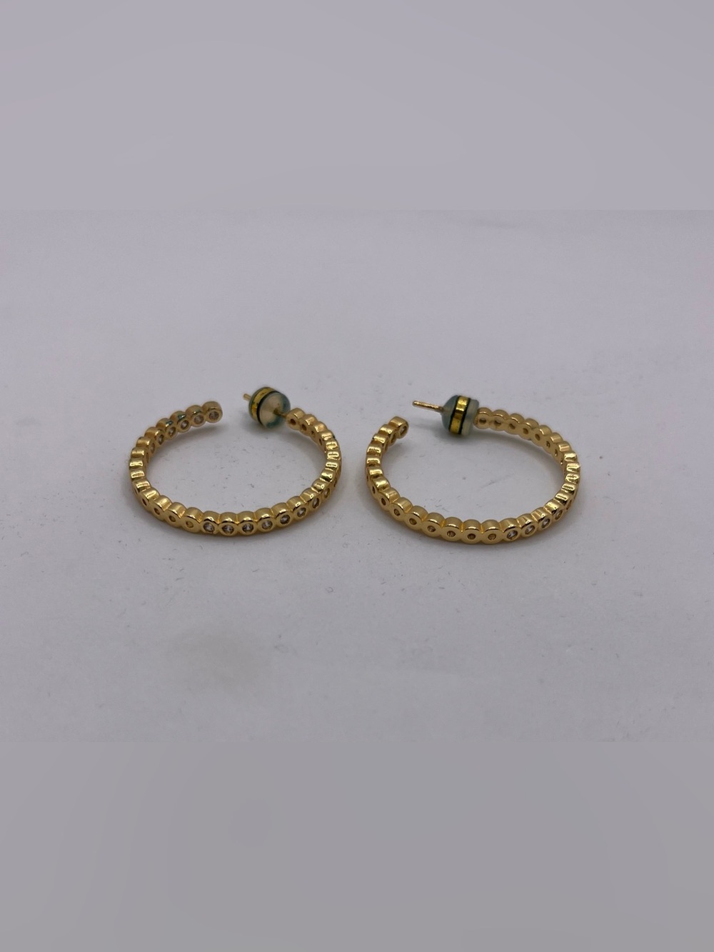 Textured Gold Hoop Earrings - Women's Fashion Jewelry